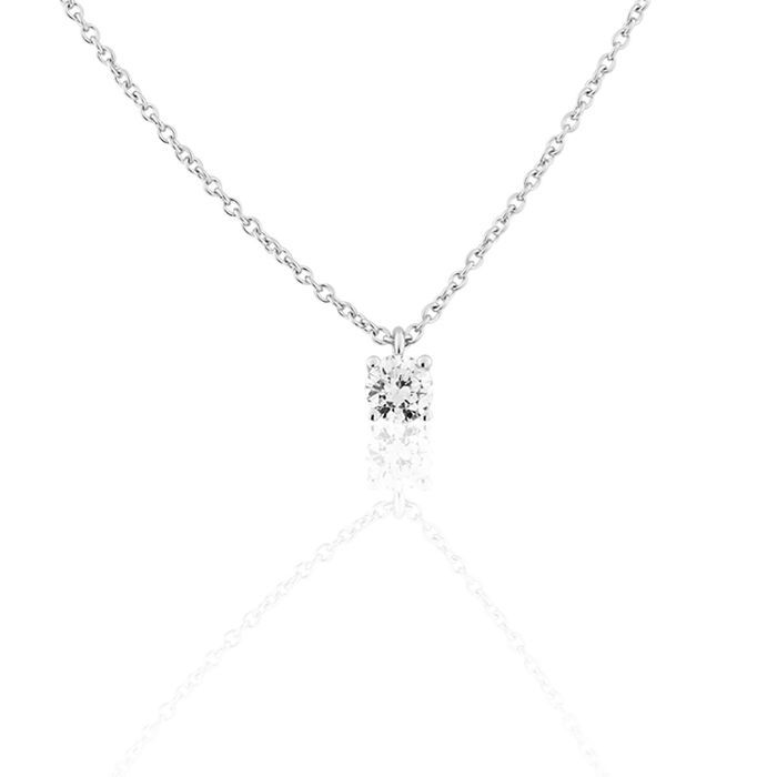 Collier CLEOR en Or 750/1000 Blanc et Diamant 226811 Blanc Achat