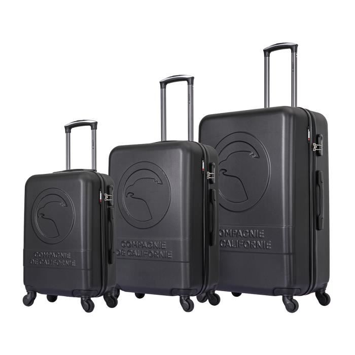 COMPAGNIE DE CALIFORNIE - Ensemble de 3 valises à roulettes black - cc-t243 black