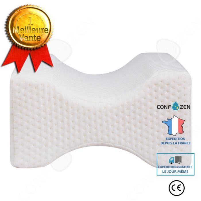 Comparer les prix de CONFO® Coussin de jambe oreiller de jambe oreiller de jambe en mousse à mémoire de forme femmes enceintes formant un beau coussin