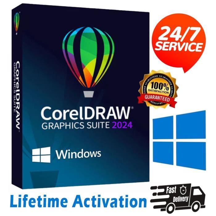 CorelDRAW Graphics Suite 2024 version complete multilingue pour windows - ACTIVATION A VIE & LIVRAISON RAPIDE
