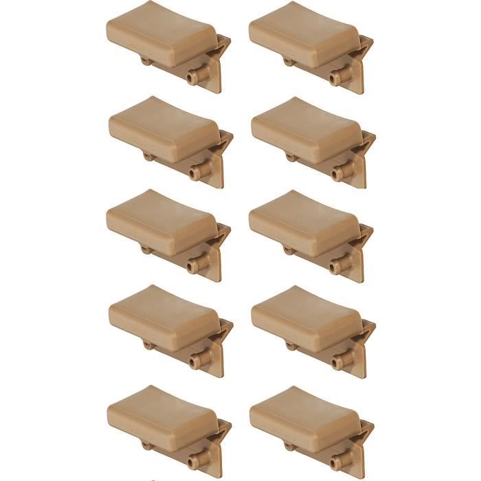 Supports Pour Lattes De Lit - Lot De 36 Pièces (Capuchons) En Plastique Noir - Compatible Sommiers à Lattes Standard