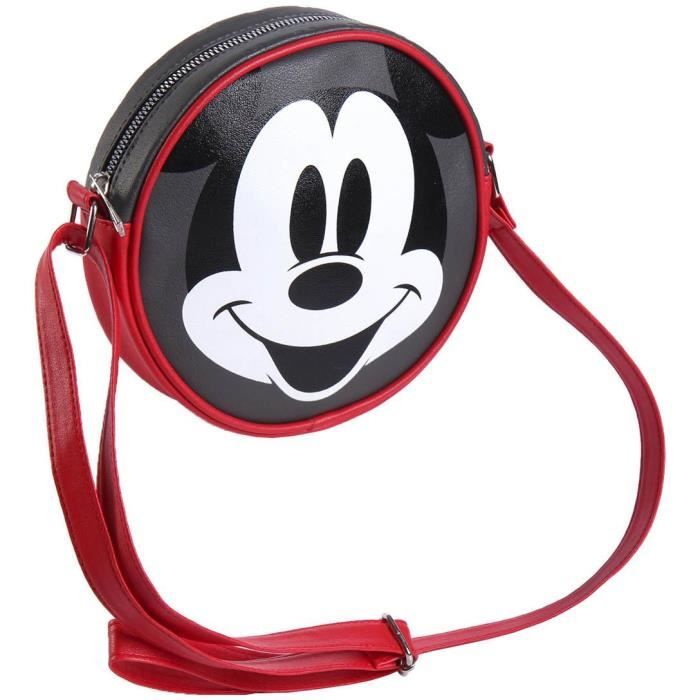 Disney sac à bandoulière Micky Mouse 2 litres simili cuir rouge/gris Disney sac à bandoulière Micky Mouse 2 litres simili cuir rouge/gris