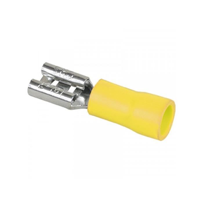 Cosse à sertir jaune trou de 10mm pour 6mm²