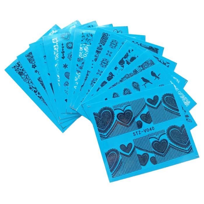 Stickers Décalcomanies Pour Nail Art – Motifs Talons, Dentelle – Accessoire Ongles Décoratif – Neuf