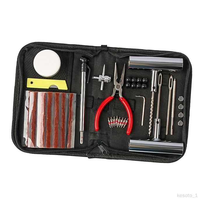 Kit De Réparation Pneu 46 Pièces ETOPARS - Outils Tubeless Pour Voiture Moto Crevaison Urgence