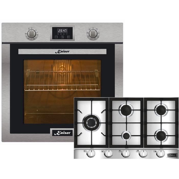 Four encastrable - Kaiser - EH 6323 - Électrique 79L - Cuisinière à gaz 90 cm - Inox gris - Kaiser