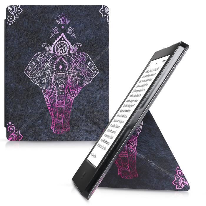 Kwmobile Housse Rabat Élégante En Suède Pour Kobo Aura H2O Edition 2 – Protection Douce & Réveil Automatique