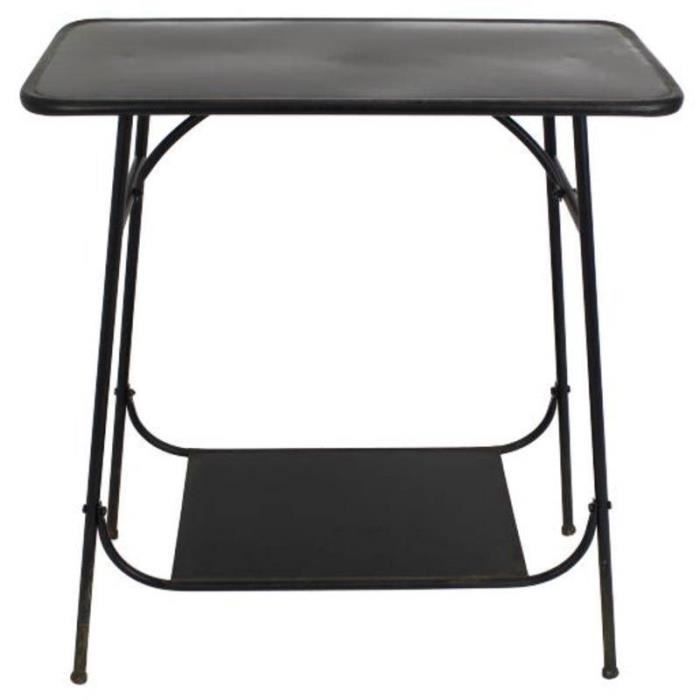 Console Desserte Serviteur Table dAppoint en Métal Patiné Noir 36x71x78cm Console Desserte Serviteur Table dAppoint en Métal Patiné Noir 36x71x78cm