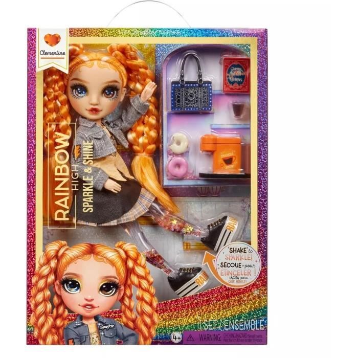 Poupée Rainbow High Sparkle & Shine - Leilani 28 Cm - Cheveux Roses, Bulles Magiques Dans Les Jambes - Accessoires Inclus - Dès 4 Ans