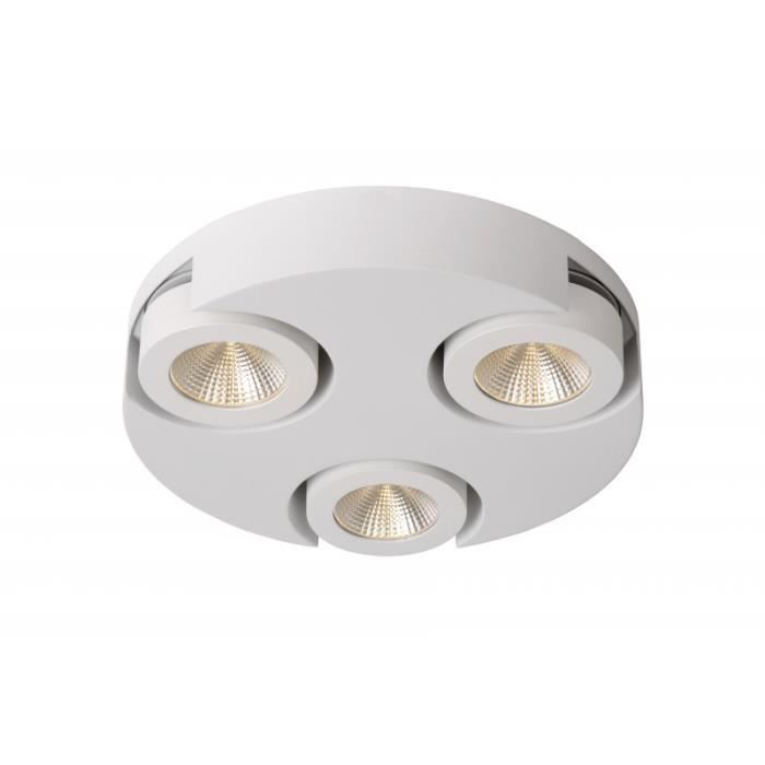 Lucide FOCUS Einbaustrahler Set – 3 Stück, Dimmbar, GU10, 3x5W, 3000K Warmweiß, Ø 8,1 Cm, Weiß – Für Decke & Wandbeleuchtung