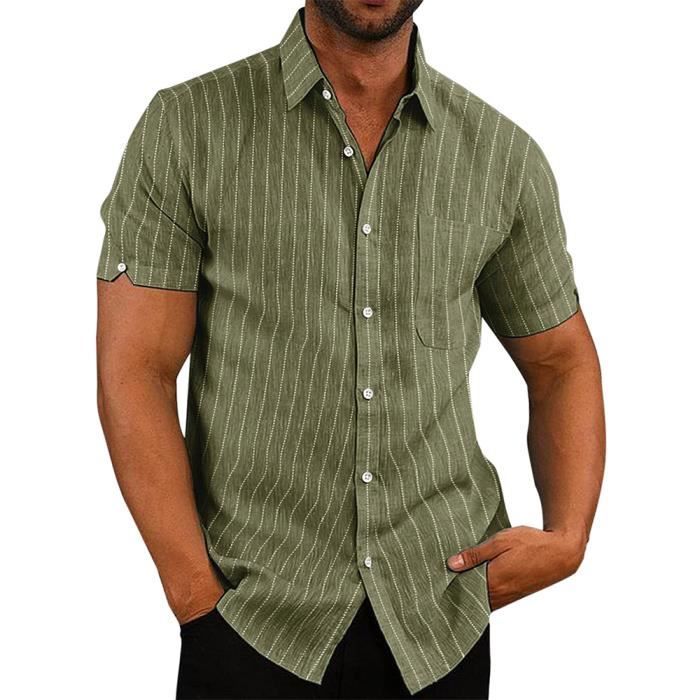 Manche Courte Liquette Courte Homme Chemise VêTements