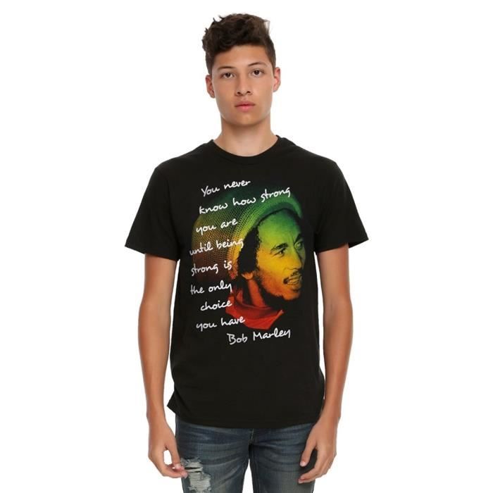 Shirt Mode Homme T Shirt Imprime Bob Marley Tee Shirt Citation
