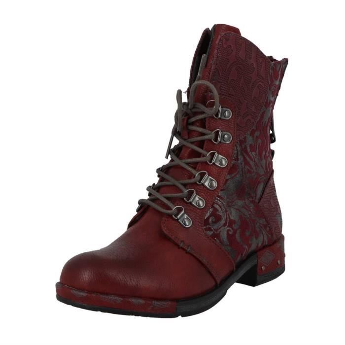 bottines mustang femme rouge
