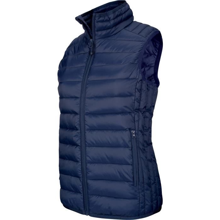 doudoune sans manche femme kariban - bleu marine - légère - sports d'hiver