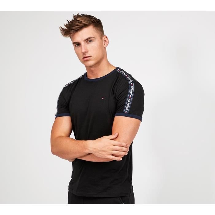 Tee shirt tommy hilfiger homme noir outlet