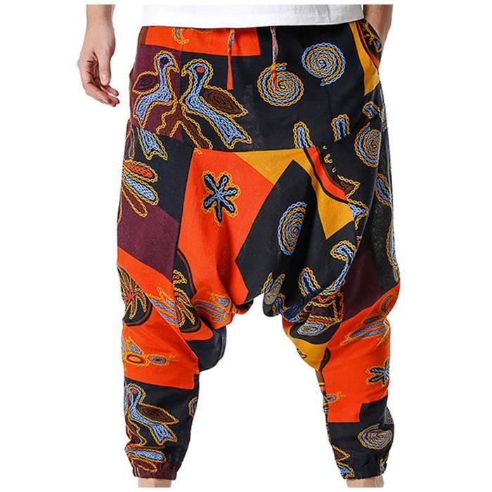 Hommes Harem Pantalon Yoga Jambe Large Baggy Hippie Casual Loose Pantalon Pantalon de plage Hommes Harem Pantalon Yoga Jambe Large Baggy Hippie Casual Loose Pantalon Pantalon de plage