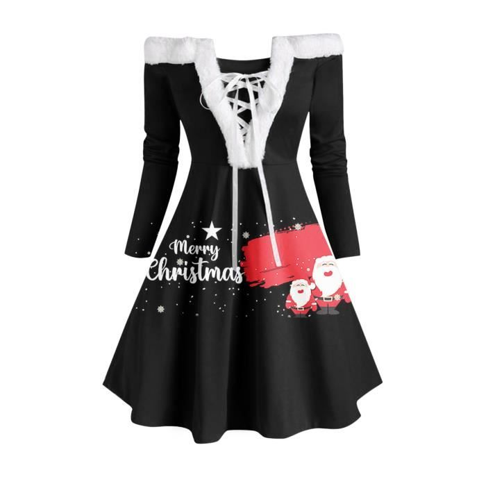 Robe De Noël Pour Fille - Manches Longues, Imprimé Festif, Tissu Coton Doux, Tailles 2-10 Ans, Idéale Célébrations