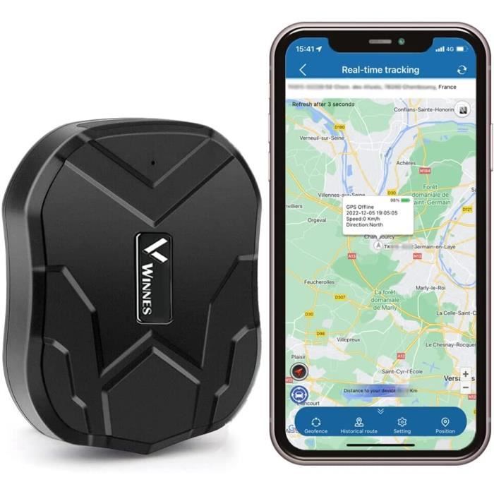 Traceur GPS Voiture avec Micro Winnes TK905 Tracker sans Abonnement Localisateurs d Objets Magnetique Etanche Antivol pour Voiture