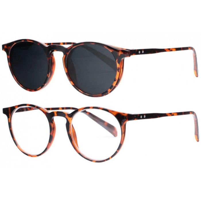 Lunettes Loupe Solaire New Time Lunettes de Lecture Solaires Clip Aimante Marrons Rondes Syna Dioptrie 2 5 Marron Marron Achat Vente lunettes de lecture Mixte Cdiscount