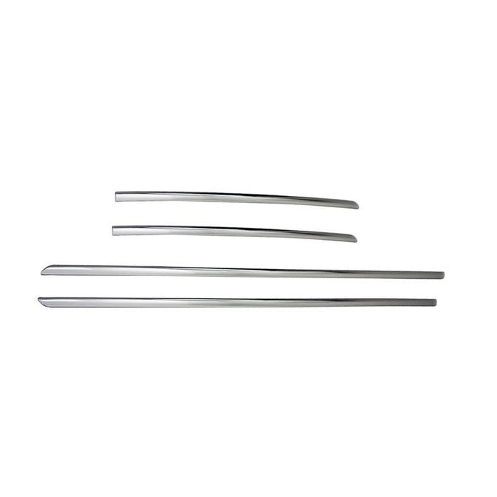 Kit 5 Modanature Laterali In Acciaio Inox Per VW Transporter T5 (2003-2015) – OMAC – Cromate, Con Nastro Biadesivo – Plug & Play