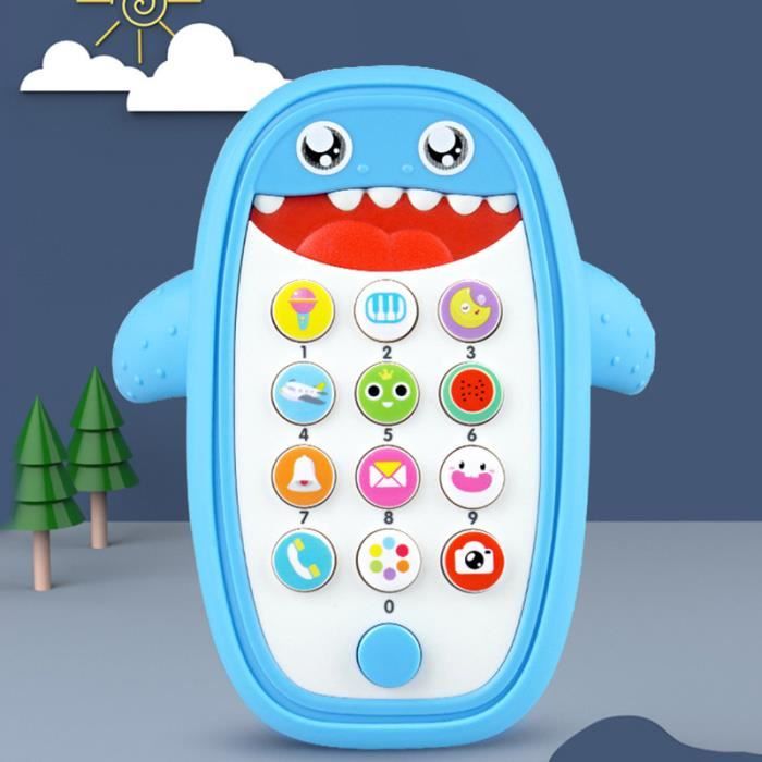 Bebe Jouet Anglais Telephone Requin Musique Mobile Dessin Anime Mobile Jouet Educatif Pour Enfant Bleu Cdiscount Jeux Jouets