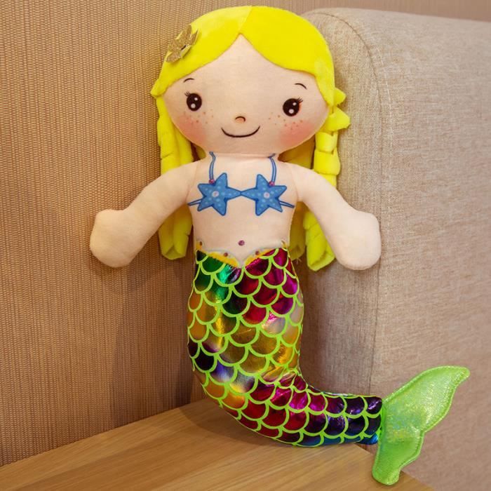 Peluche Sirène 20 Cm – Jouet Doux Et Mignon – Poupée Sirène à Têtes Branlantes – Idéal Cadeau Enfant Fille Garçon