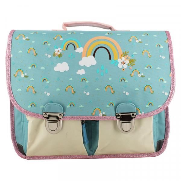 Cartable scolaire Arc en ciel 2 compartiments Primaire 38 cm Louise et Arthur Cdiscount Bagagerie Maroquinerie
