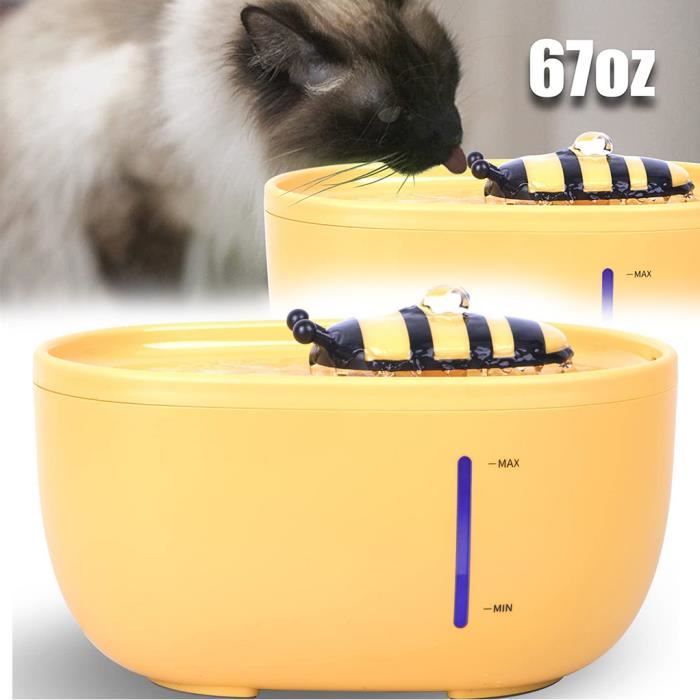Meilleurs prix pour RNGCPTO Fontaine a Eau Chat, 2L Fontaine à Eau pour Chat, Arrêt Automatique en Cas de Niveau d'eau Bas, Silencieux