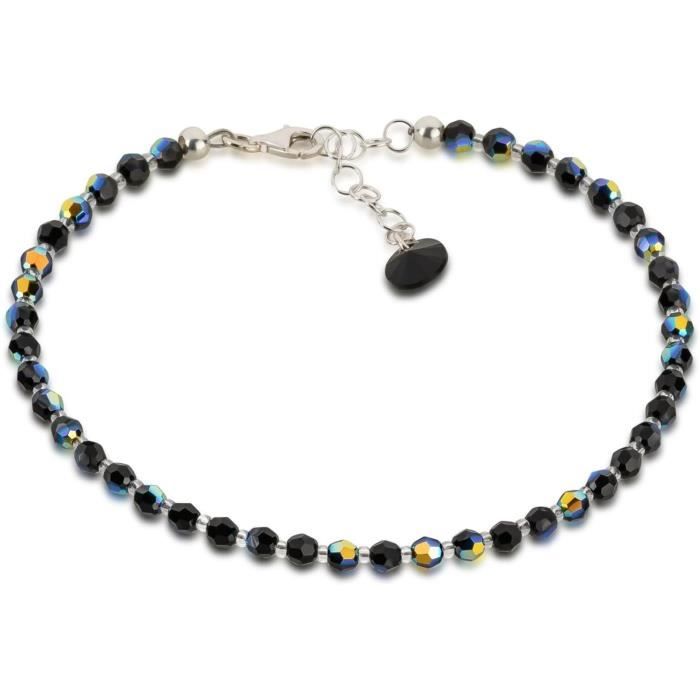 Bracelet De Perles Religieux Avec Croix Et Cristaux - Extensible - Pour Femmes, Filles, Hommes - Cadeau Spirituel