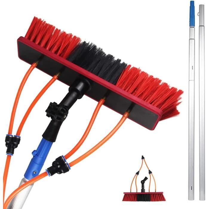 Nettoyeur De Vitres Télescopique 3-12 M - Brosse Avec Alimentation En Eau, Pour Panneaux Solaires, Fenêtres, Véhicules