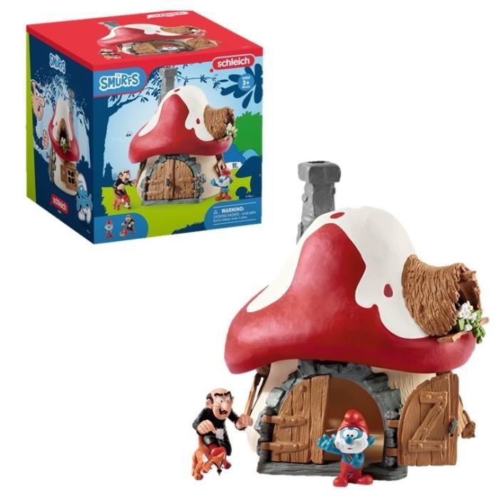 Coffret Maison Des Schtroumpfs Avec 2 Figurines Schleich 20803 Les 