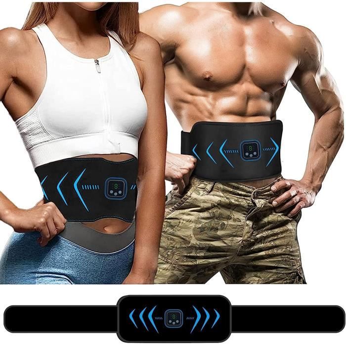 WARDBES Electrostimulateur Musculaire, Ceinture Abdominale Electrostimulation, 6 Modes 9 Niveaux, Femme Homme Entraînement Abdom28