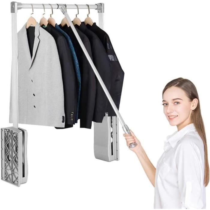 EVO Barre de penderie escamotable, tringle relevable, penderie