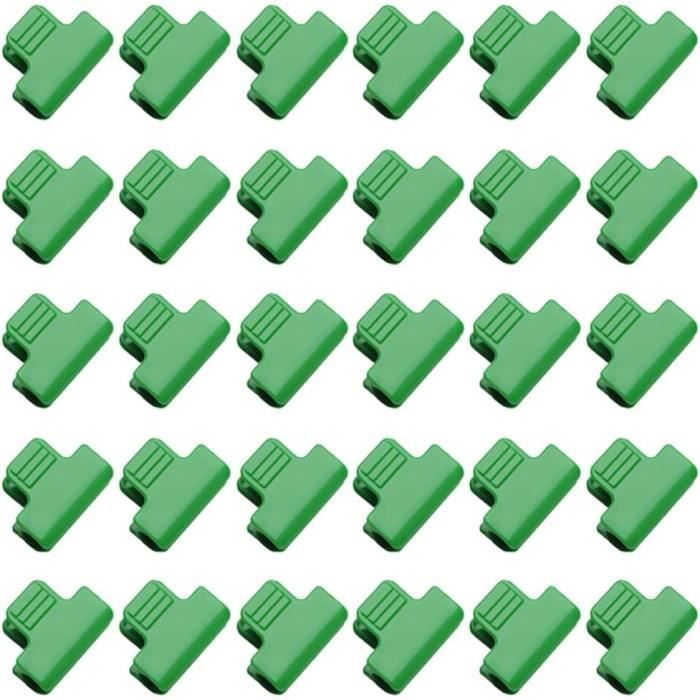 50 Pinces Serre-Film Vert Pour Serre Tunnel – Clips Plastique Robuste 5 Mm Pour Bâche & Filet