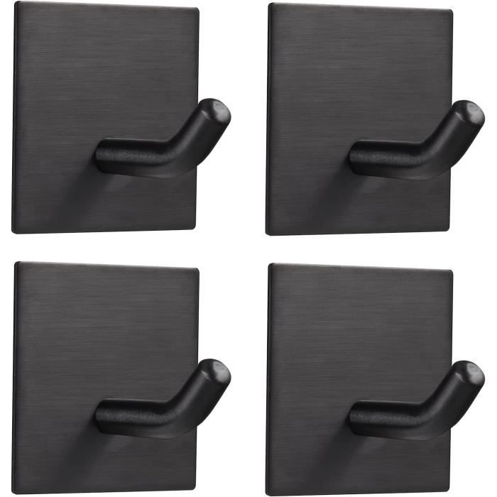 Lot De 4 Crochets Adhésifs Inox Pour Serviettes Et Torchons - Fixation Murale Solide, 45mm