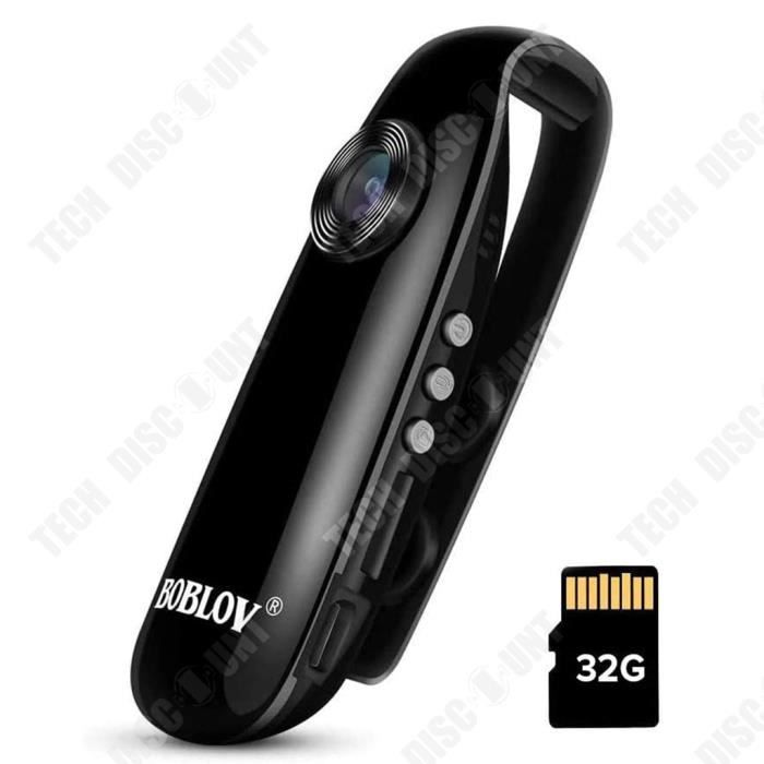 TD® Caméra petit corps 1080P avec clip arrière Full HD Mini vélo portable vélo enregistreur vidéo Portable enregistrement Audio