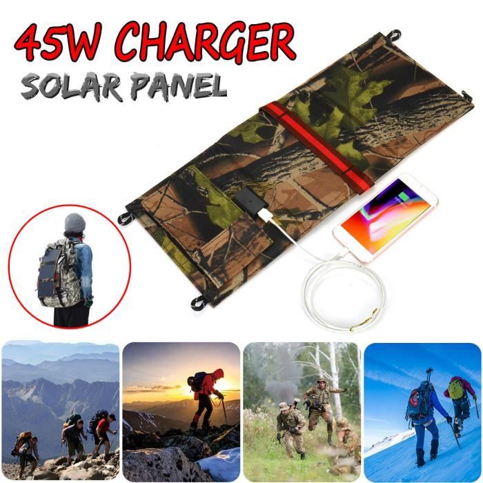 Cunsieun Chargeur Solaire de randonnée de Camping monocristallin de