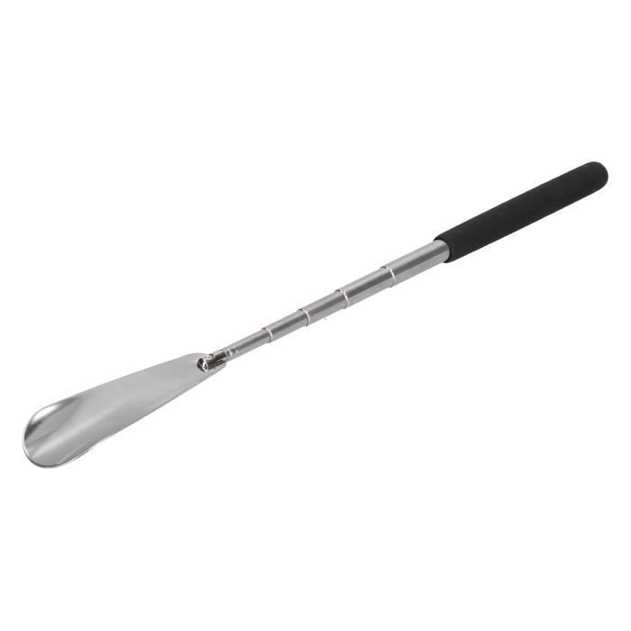 Chausse-pied Télescopique En Acier Inoxydable - Longueur Réglable 25-70 Cm, Poignée Ergonomique Pour Seniors Et Personnes à Mobilité Réduite