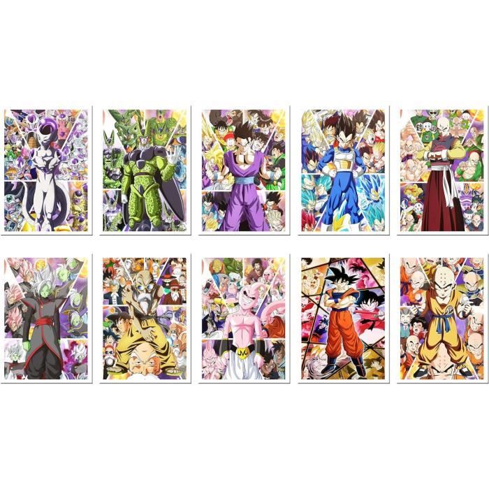Lot De 2 Affiches Dragon Ball Genga Art Ichiban Kuji - Son Goku Et Vegeta