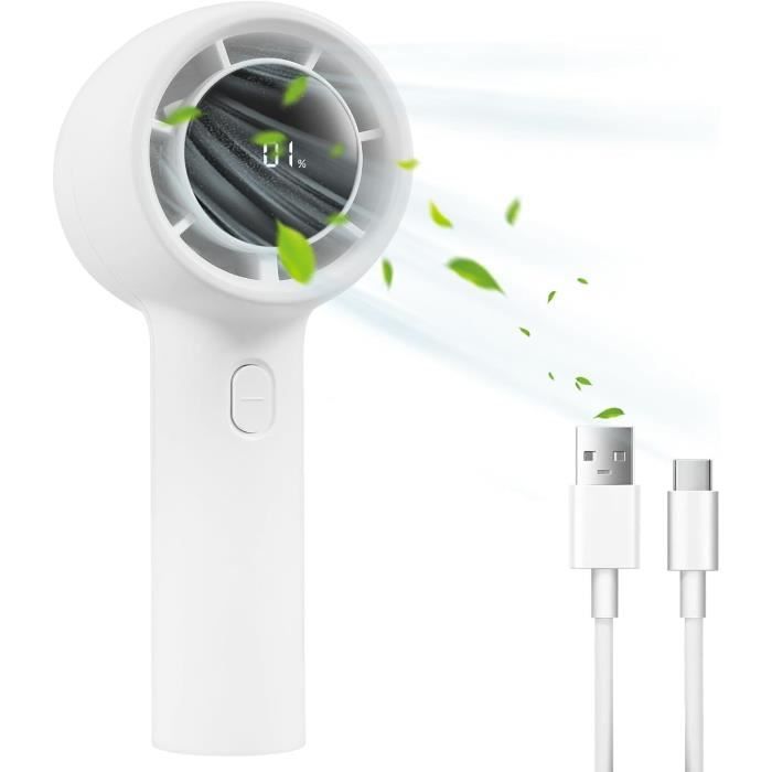 Ventilateur Portable Rechargeable USB - Pliable, 5 Vitesses, Léger 270 G, Idéal Voyage Et Extérieur - 8