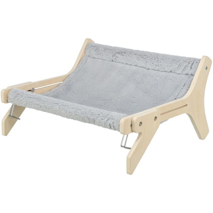 Hamac pour chat - TRIXIE - 47×24×38 cm - 3 en 1 (lit/chauffage/individuel) - Bois non traité - Déhoussable