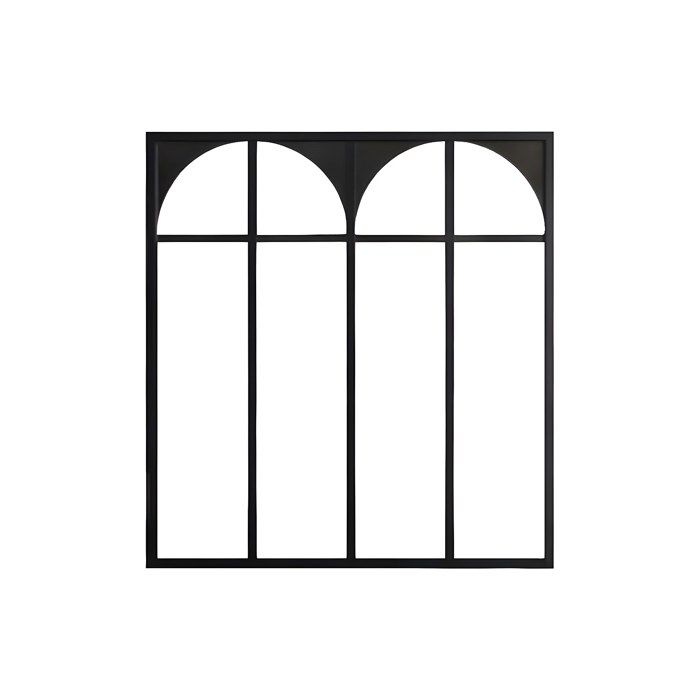 Verrière Atelier En Aluminium Et Verre Trempé – Noir – 120x105 Cm – Texturée, Fixe – Pour Séparer Des Espaces Avec Style