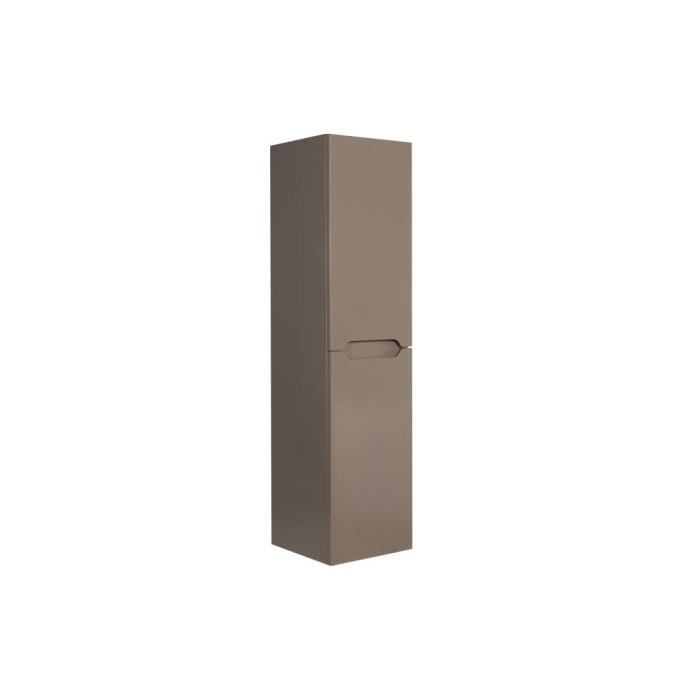 colonne de salle de bain suspendue - taupe - l30 x l30 x 120 cm - stefanie