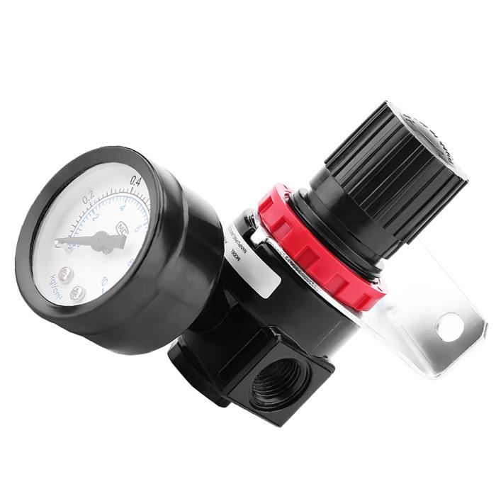 InoKraft Régulateur de pression d'air 1/4 NPT, pour pistolets pulvérisateurs, compresseur d'air et outils pneumatiques, bonne étanchéité, précis, 0-140 PSI