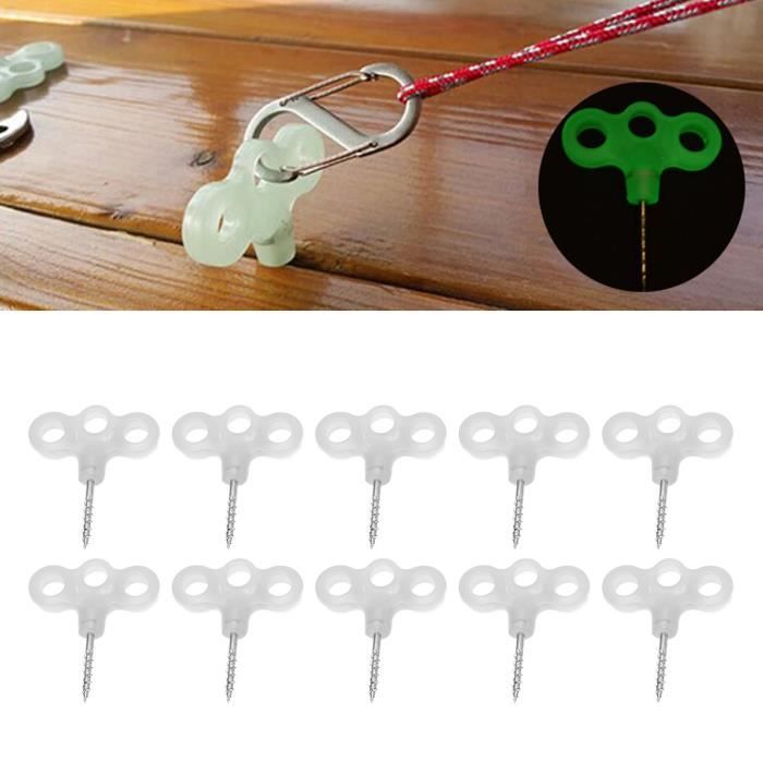 8 Pcs Piquets De Tente, Piquet De Tente A Visser, 21 Cm Piquet Ancrage Sol, Piquets De Camping