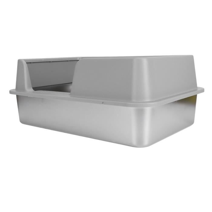 Meilleurs prix pour VGEBY bac à litière à côtés fermés en acier inoxydable Bac à litière en acier animalerie deplacement Gris Petite Taille