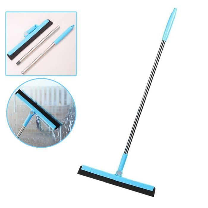 3 pièces à long manche en caoutchouc pour nettoyer l’essuie-glace raclette à eau pour chambre humide serpillère garage salle de bain Raclette de sol fenêtre douche au sol free size bleu 