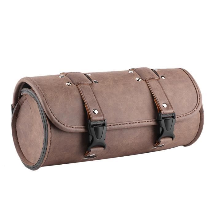 Sac à Dés 2 En 1 En Cuir Synthétique Marron – S'ouvre En Support Pour D&D, DSA, Shadowrun