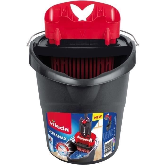 VILEDA Seau et essoreur UltraMax Power 2 en 1 - 10 L - Plastique