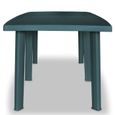 11623|HOME* - JOLI Vert Table de jardin Vert 210x96x72cm Plastique ,Polyvalente & Haut qualité ,210 x 96 x 72 cm-1